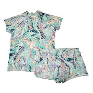 Athleta Girl Rash Guard Swim Suit Set Size 14/16